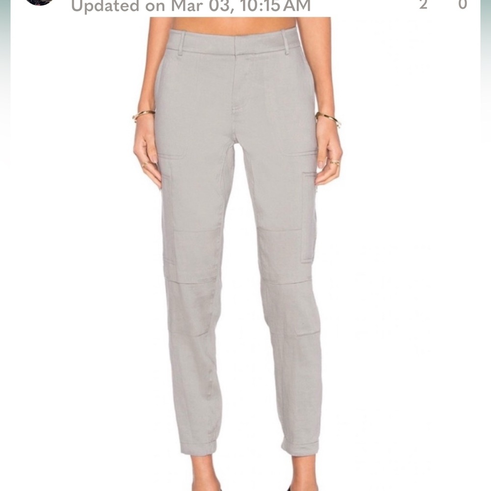 VINCE Linen Blend Cargo Jogger Women's Pant Size 8 - Picture 2 of 8